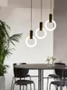 Lampy wiszące nordyc nowoczesny projektant światła pierścienia złota kawa prosta luksusowy wiszący kreatywny bar restauracyjny luminerependant