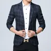 Blazer da uomo Abiti slim fit da uomo Giacche da abito da cerimonia formale da uomo Giacca scozzese moda maschile 220822