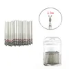 50 pcsset jeu de forets pour ongles Cutter dentaire diamant meulage polissage fraises laboratoire polisseuse 235mm tige ongles outils 220518