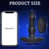 Nxy Anal Toys Wireless Remote Control Automatic Telescopic Male Prostate Massager Vibrator 3 Speed Vibrating Butt Plug Sex for Men 220506