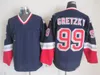 Vintage koszulki hokejowe 1993 99 Wayne Gretzky Jersey (C) Vintage szyte koszule 100. naszywka Pucharu Stanleya Campbell Orange M-XXXL