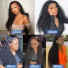 28 30 Inch Brazilian 13x4 HD Curly Lace Front Human Hair Wigs For Black Women Loose Deep Wave Synthetic Frontal Closure Wig1792109