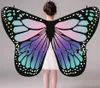 Zachte stof vlindervleugels sjaalsfee Fairy Ladies Nimph Pixie kostuum accessoire Kids Performance Wings Blue Orange