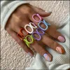 Band Rings Jewelry 2021 Summer Colorf Geometric Acrylic Ring Candy Color Irregar Resin Open For Women Party Finger Drop Delivery Vo5Zc