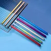 Stainless Steel Drink Straws Pearl Milk Tea Drinks Juice Straight Bend Straw Banquet Party Wine Tumbler Decoration Straw BH6933 WLY