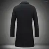 Lã de lã masculina mistura Zogaa 2022 Casual Casual Casual Windbreaker / Masculino Male Solid Color Soliclete Trench Coat Viol22