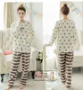 Autumn Winter Women Pyjama Sets Coral Fleece Nightwear Warm Bathrobe Nightgowns Kimono Pyjamas Home Clothing Coral Fleece L220803