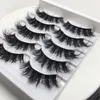 5 Pairs 3D Mink Lashes Set Natural Faux Mink Eyelash Fluffy D Curl False Eyelashes Thick Long Wispy Soft Eye Makeup Full Strip Lash Extension Kit 14 Styls