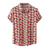 Casual shirts voor heren Daisy Print Hawaiian Aloha Shirt Men Eén knop Korte mouw Wild heren strand zomervakantie feestvakantie blouseme