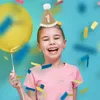 Dekoracja imprezy 2PCS Dzieci urodzinowe Kat kreatywne dzieci dla partyparty