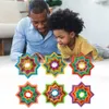 3D Magical Stars Meteor Tower Octagon Silicone Novelty Decompression Stereo Circle Transform Toys To Stack Sort Kids Sensory Toy