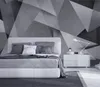 カスタム3D壁紙HD写真壁紙白い幾何学大理石タイルモダンミニマリストテレビソファ背景壁