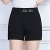Summer Autumn England Style Suit Shorts Women's Elastic High midja Lady Large Size Tight Skinny Casual 220602