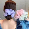 Übergroße Scunchies Organza Elastic Hair Band Frauen Mädchen Pferdeschwanzhalter Mode Haarseile Stirnband Haarzubehör