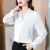 Women's Blouses & Shirts Long Sleeve White Women Spring Fashion Edge Collar Bottoming Shirt Office Lady Work Wear Women's BlouseWomen's