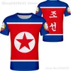 Nordkorea t shirt diy gratis skräddarsydd namn nummer pru t-shirt nation flagga kp koreanskt land dprk college tryck pokläder 220702