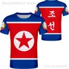 CORÉE DU NORD t-shirt bricolage gratuit sur mesure nom numéro prk t-shirt drapeau de la nation kp pays coréen RPDC collège imprimer po vêtements 220702