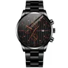 Montre-bracelets Highend Black Watch For Men Luxury Business Quartz Wrists Wistres en acier inoxydable Digital Mens Mécanical Wristwatche5274436