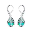 French Drop Shaped Imitation Aobao Ear Hook Silver Color Tree of Life Earrings Fashion Jewelry Gift for Women 220721