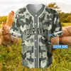 Poulet Camou Nom personnalisé Baseball Shirt Jersey 3D All Over Imprimé Hommes s Casual s hip hop Tops 220707