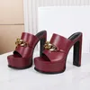 Meidusa Designer Sandals Women Platform Heel本物のター和サンダルヒールの高さ13cmサイズ35-42モデルHF12