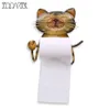 Cat papieren handdoekhouder vintage gietijzeren honden toiletpapier houder stand badkamer organisator hanger planken voor muuropslagrek T203124