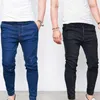 Calças de jeans masculinas de jeans masculino calça de calça magina 2022 cintura elástica de corredor plus size