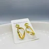 Verklig guldpläterad titanstål Multi-lagersörhängen Temperamentörhängen bleknar inte högkvalitativa smycken piercing