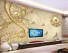 soft wrap flowers 3D wallpaperl stereoscopic wallpapers for walls coffee Living room bedroom HD printing photo papier peint mural TV backdrop kitchen decor