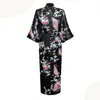 Damen-Nachtwäsche, blau, chinesische Frauen, lange Seide, Rayon-Robe, Kimono, Yukata, Badekleid, sexy Dessous, Blumen-Neuheit, bequeme Kleidung