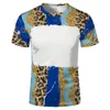 Neue Sublimation leere T-Shirts Party bevorzugt 31 Muster Leopard gebleichte Hemden W￤rme￼bertragung gedruckt 95% Polyester f￼r Erwachsene und Kinder