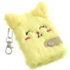 لطيف كات دفتر أفخم للفتيات الحفلات لصالح Kawaii قلادة Keychain Furry Cats Notebook اليومية مخطط مجلة دفتر اللوحة قرطاسية