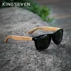 Occhiali da sole in noce nera Kingseven O occhiali da uomo polarizzati in legno Uv400 Protezione Eyewear Retro Box 220725