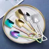 1pcs Stainless Steel Shovel Coffee Spoons Scoop Shovels Creative Tea Spoon Ice Cream Dessert Spoon Birthday Gift Tableware 20220618 D3