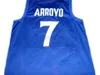 Carlos Arroyo #7 Porto Riko Erkek Basketbol Forması Kırmızı Beyaz Mavi Nakış Dikişli Özel Herhangi Bir Sayı ve İsim Formaları