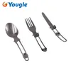 YOUGLE Outdoor Edelstahl Gefaltet Gabel Löffel Messer Picknick Camping Geschirr Geschirr Y220530