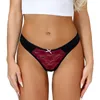 7pcs/pack Cotton lace women thongs low rise super quality sexy thongs for women G-string ladies briefs female lingerie T back 220512
