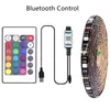 Bandes Bluetooth USB LED bande lumière TV rétro-éclairage RGB DC5V 1M2M3M4M5M lampe Flexible bande Diode ruban fond fée nuitLED StripsLED