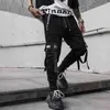 2021 Hip Hop Streetwear Pants Harem pantaloni da jogger neri per uomini tattici di pantaloni gotici maschi G220507