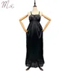 Women's Sleepwear Women's African Women Female Stain Solid Nightgown Lady Sexy Adjustable Strap Nightdress Under Skirt Night Gown