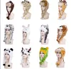 Шляпа мультфильма Animal Long Fluffy Plush Winter Cap 3d Earmuff Headchear Halloween Dance Party Cosplay Beanie Costum