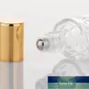 Mini bouteilles en verre portatives de bouteille de rouleau en verre avec des boules de rouleau d'acier inoxydable pour des parfums d'huiles essentielles
