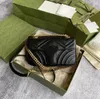 Moda marmont kobiet luksurys projektanci torby 446744 prawdziwe skórzane torebki łańcuch kosmetyki messenger na ramię