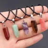 Pietra naturale Reiki Guarigione Collana Esagonale Bullet Opale Opal Ametista Quartz Pink Crystal Chakra collana pendolo