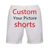 Высококачественные индивидуальные мужские пляжные шорты личность 3D Печать Бермудские совет Короткие штаны Drop 220706