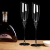 Eleganti calici da champagne in cristallo, bicchieri da vino da champagne, set regalo perfetto e moderno senza piombo soffiato a mano