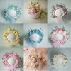 0-10年生まれた花のボンネット赤ちゃん大人の家族フラワーハットPography Parent-Child-Gardent Simulation Flower Cap PO Props 220611