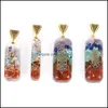 Charms Jewels Conclus￵es Componentes Retro Reiki Clear Chips Stone Natural Litripsy Meditation Seven Chakra penda dhnkf