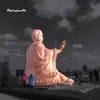 Riesige aufblasbare Buddha-Zen-Buddhismus-Steinstatue, Nachbildung, 5 m, luftgeblasen, buddhistische Arhat-Statue für Bühnenshow