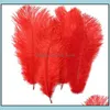 Party Decoration Event levererar Festive Home Garden LL Ostrich Feather Plumes For Wedding Centerpiece Table Dhrxh